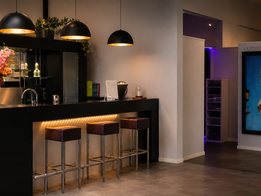 De ontvangstruimte van Pragma Health in Amstelveen